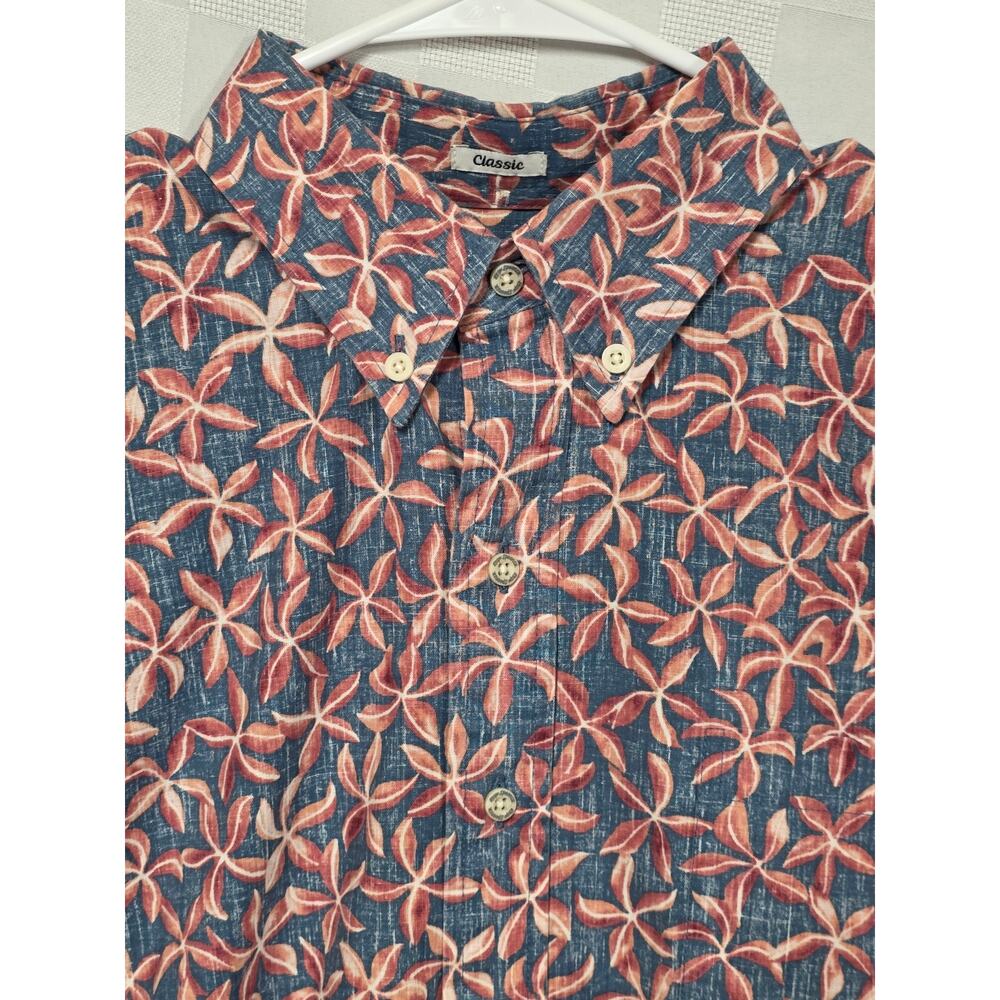 Reyn Spooner Floral Hawaiian Shirt M Aloha Resort Summer Beach Cruise Classi